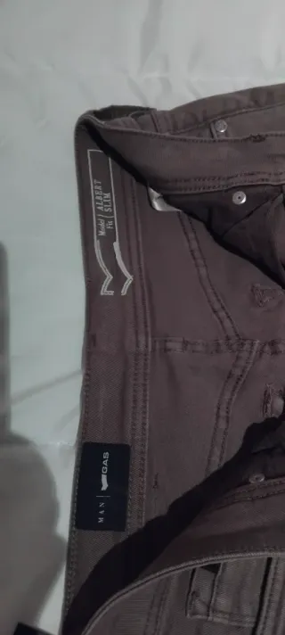 Pantalón gas vaquero marrón