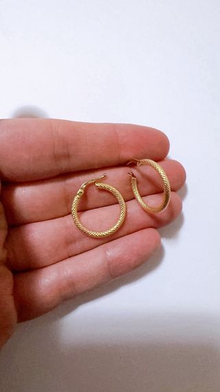 Orecchini cerchio Fantasia in oro giallo 18kt 750