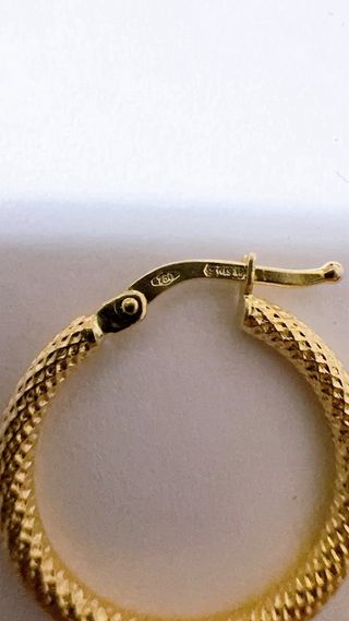 Orecchini cerchio Fantasia in oro giallo 18kt 750