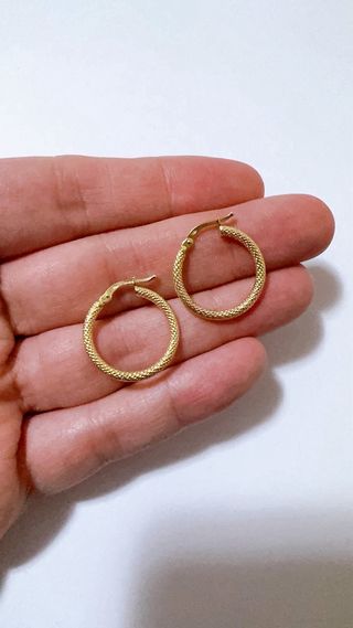 Orecchini cerchio Fantasia in oro giallo 18kt 750