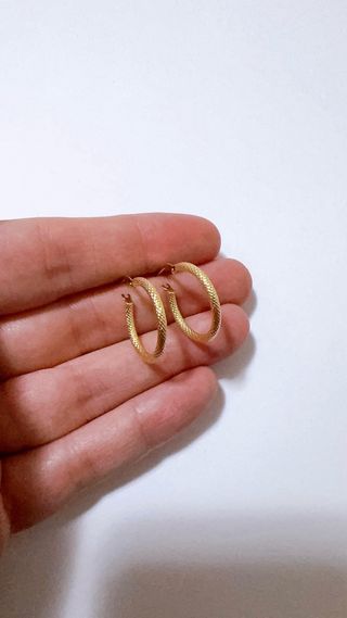 Orecchini cerchio Fantasia in oro giallo 18kt 750