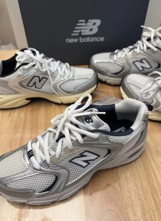 New Balance NB530 Plata/Blanco Talla 38