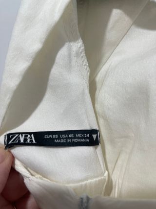 Vestido Zara Premium mini drapeado linho, viscose