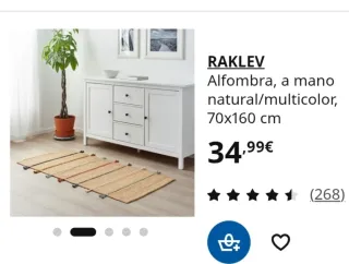 Alfombra de yute con detalles de colores