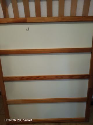 Cama alta KURA IKEA pino/blanco