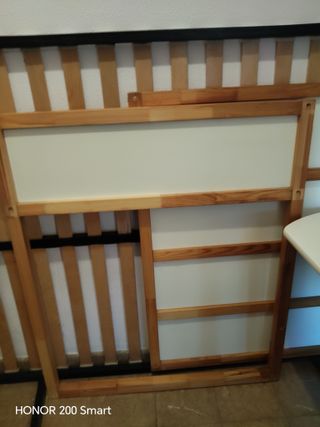 Cama alta KURA IKEA pino/blanco
