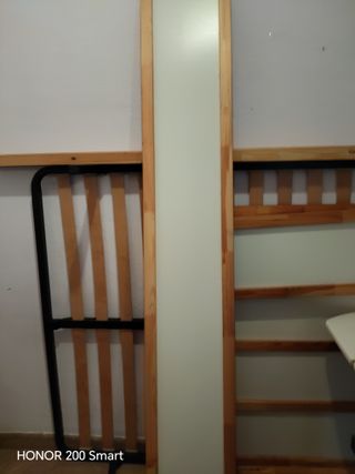 Cama alta KURA IKEA pino/blanco