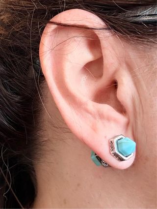 Tre paia orecchini argento e turchese