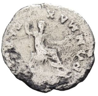 Moneda romana Vespasiano denario plata