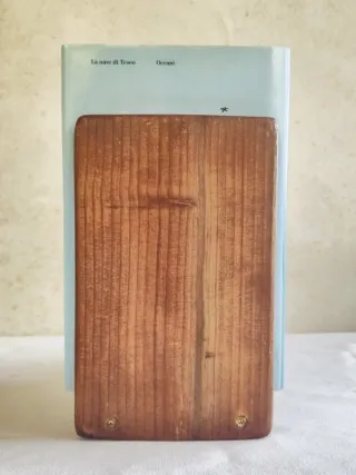 Supporto libri legno rustico