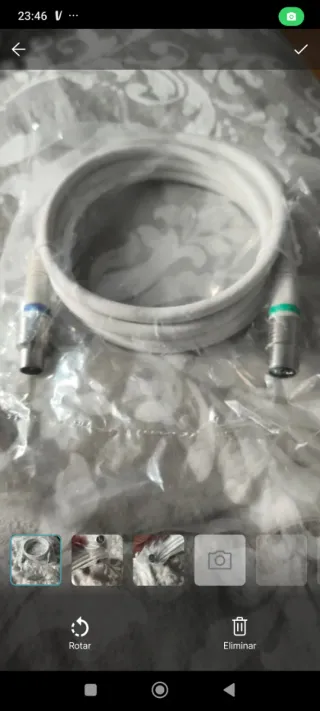 Cable de antena blanco