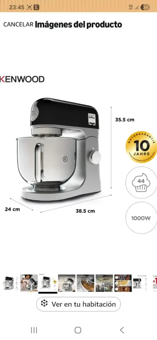 Robot Cocina Kenwood kMix KMX750ABK