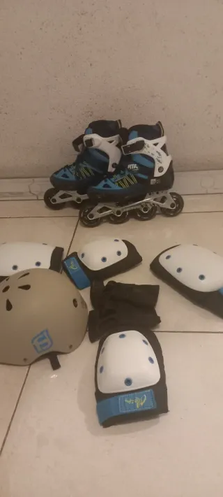 Patines en línea y protecciones