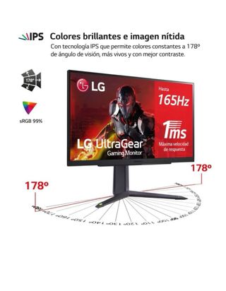 Monitor LG UltraGear 27GR75Q-B 27" LED IPS QuadHD