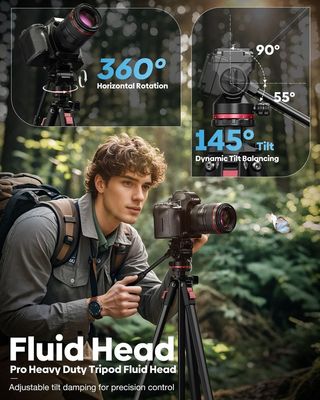 Trípode ligero vídeo fluido 170cm NUEVO