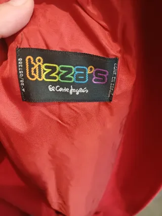 Abrigo elegante rojo niña 11 años