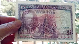 BILLETE 25 PESETAS 1928 CALDERÓN DE LA BARCA