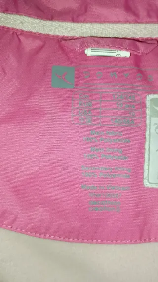 Chubasquero niña rosa 10 años