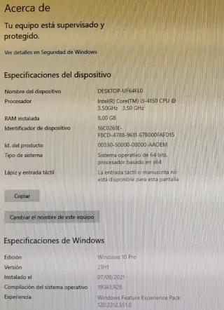 Ordenador Dell Optiplex 7020 W10 Pro