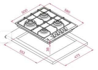 Placa de gas Teka nueva
