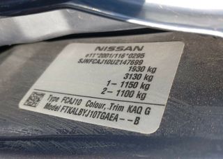 444148 6.5jx17 llanta nissan qashqai (j10) tekna