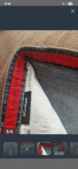 Pantalones Burberry Hombre Azul