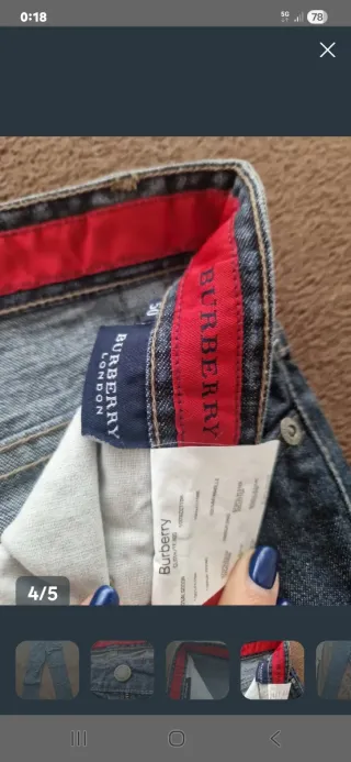 Pantalones Burberry Hombre Azul