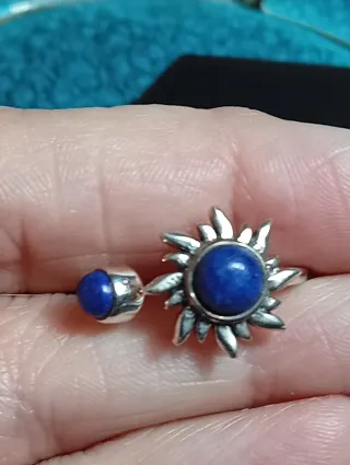 Anillo Plata Ley Sol Lapizlázuli