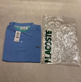 Polo Lacoste azul XXL 2XL nuevo con etiquetas