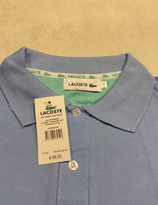 Polo Lacoste azul XXL 2XL nuevo con etiquetas