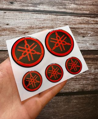 5 EMBLEMAS PEGATINA YAMAHA LOGO CARENADO MOTO