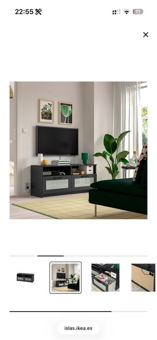 Mueble TV Ikea Brimnes Negro como nuevo