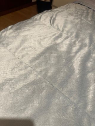 Edredão azul coralina e pêlo de borrego NOVO