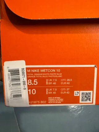 Nike Metcon 10 Scarpe da Ginnastica Arancioni Blu