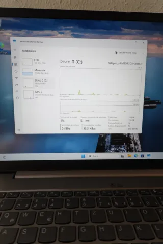 Ordenador Portátil Lenovo I5-1135G7 256Gb NVME 8GB
