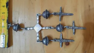 Cadena Cruz plata 925 Yalalag Mexico