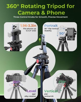 Trípode cámara aluminio 183 cm NUEVO