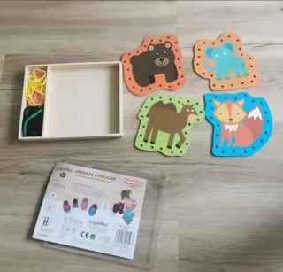 Juego Juguettos Aprende a Enlazar Madera
