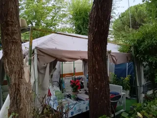 Cenador de camping beige