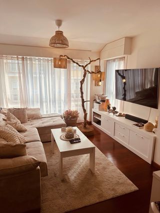 Sofá 3 plazas + Chaiselongue beige