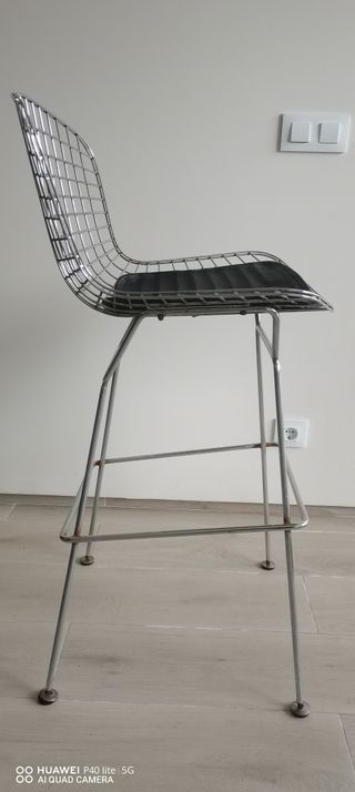 Silla Alta Metal Negra