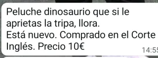 Peluche dinosaurio azul brillante
