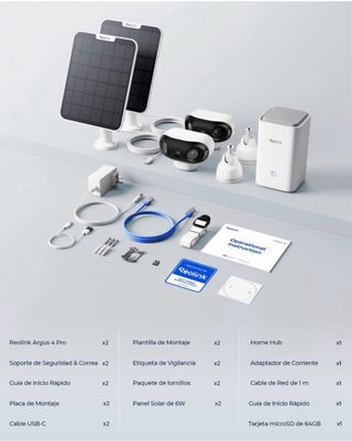Cámaras Seguridad 4K Reolink Argus 4 Pro Solar WiF