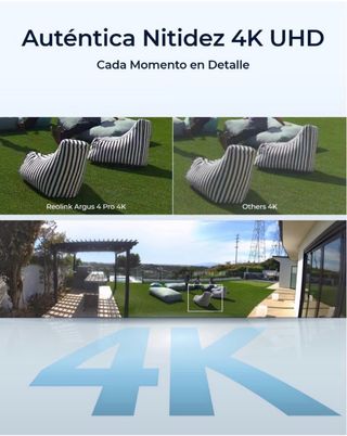 Cámaras Seguridad 4K Reolink Argus 4 Pro Solar WiF