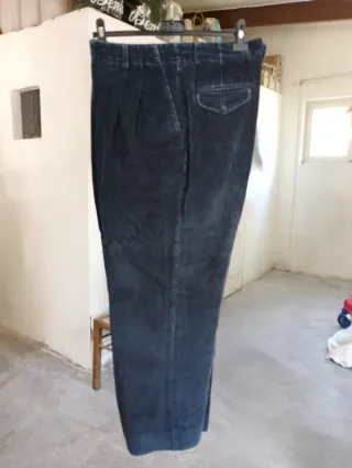 Pantaloni uomo in velluto blu