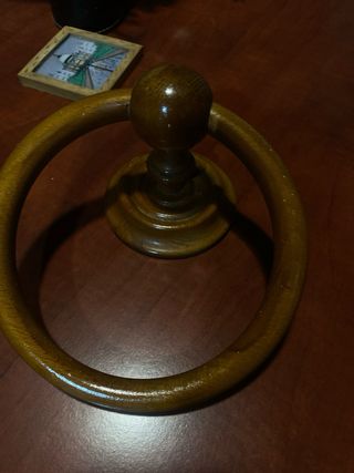 Espejo y 2 toalleros baño madera