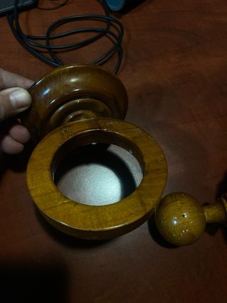 Espejo y 2 toalleros baño madera