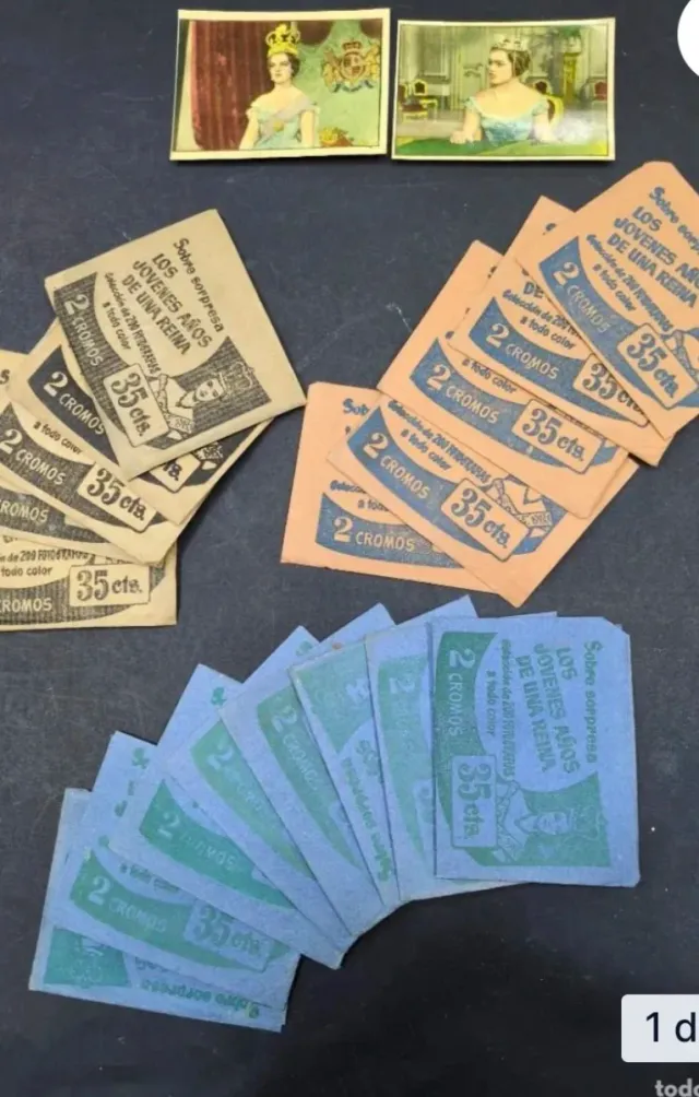 10 Sobres Cromos Jóvenes Años de una Reina