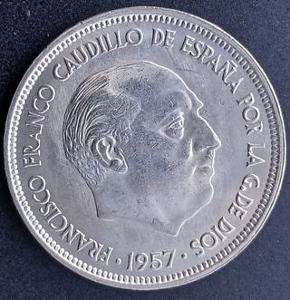 50 Pesetas 1957 (68) SC ¡Moneda Troquelada!