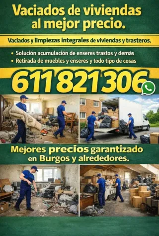 Vaciados de viviendas y trasteros retirada trastos